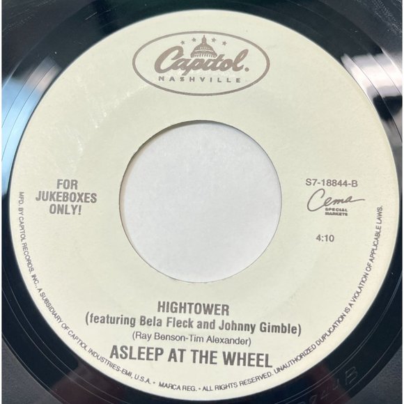 Asleep at the Wheel Lay Down Sally / Hightower 45 Country Capitol Nashville - Picture 2 of 6